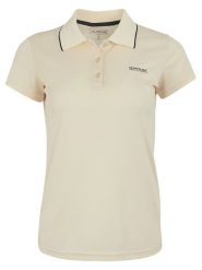 Regatta Funkcyjna koszulka polo "Maverick V" w kolorze kremowym rozmiar: 52. Brązowe koszulki polo Regatta, bez wzorów, z materiału, bez kołnierzyka, bez ramiączek. Za 41.39 zł.