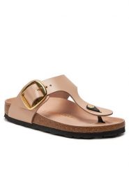 Birkenstock Japonki Gizeh 1026572 Beżowy. Brązowe klapki Birkenstock, bez wzorów, ze skóry, bez obcasa. Za 719.99 zł.