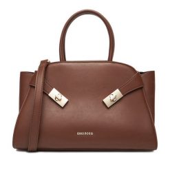 Torebka Gino Rossi. Brązowe torebki klasyczne Gino Rossi, bez wzorów, bez dodatków. Za 259.99 zł.