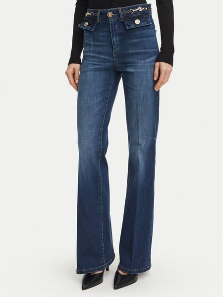 Fracomina Jeansy FR26WVA011D47602 Granatowy Bootcut Fit. Niebieskie jeansy Fracomina, bez wzorów. Za 674.99 zł.