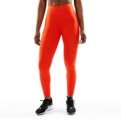 Damskie legginsy treningowe Fitness Siroko Pyro. Czerwone legginsy sportowe SIROKO, bez wzorów, z materiału, na fitness i siłownię. Za 190.00 zł.