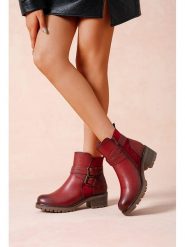 Foreverfolie Botki w kolorze czerwonym rozmiar: 40. Czerwone botki Foreverfolie, bez wzorów, bez obcasa, bez zapięcia. Za 152.99 zł.