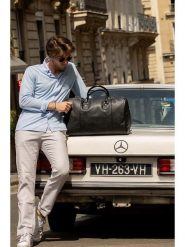 Victor & Hugo Paris Skórzana torba podróżna "Claude" w kolorze czarnym - 49 x 30 x 20 cm rozmiar: onesize. Czarne torby na ramię Victor & Hugo Paris, bez wzorów, z materiału, przez ramię, bez dodatków. Za 478.99 zł.