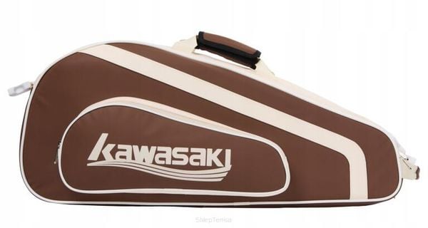 Torba do badmintona Kawasaki K1G00-C8903. Brązowe torby na ramię Kawasaki, bez wzorów, z materiału, sportowe, na ramię, duże, bez dodatków. Za 349.99 zł.