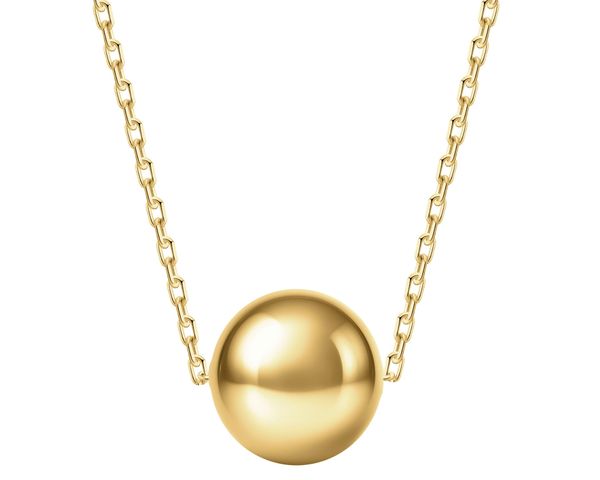 Naszyjnik srebrny - kulka. Szare naszyjniki Apart, pozłacane. Za 269.00 zł.