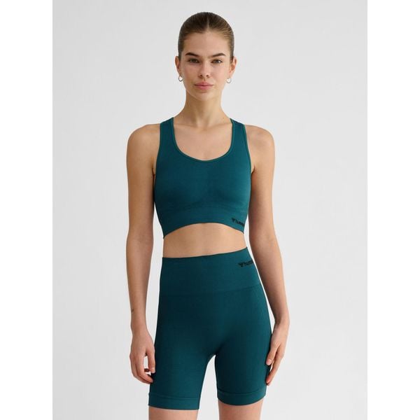 Biustonosz dla kobiet Hummel Tif Seamless Sports. Niebieskie biustonosze Hummel, bez wzorów. Za 139.00 zł.