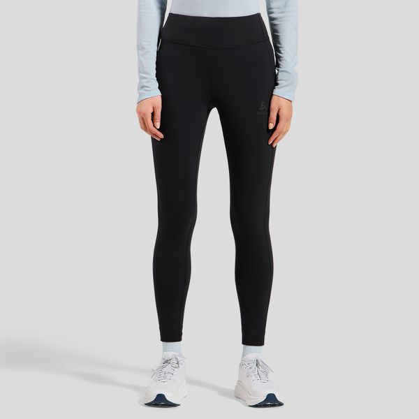 Legginsy tech. Tights ESSENTIAL. Czarne legginsy Odlo, l, bez wzorów, z elastanu, długie. Za 280.20 zł.