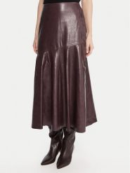 French Connection Spódnica z imitacji skóry 73ZAP 60 Bordowy Regular Fit. Czerwone spódnice French Connection, bez wzorów, ze skóry, midi. Za 559.99 zł.