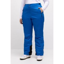 Damskie Spodnie narciarskie nieprzemakalne modelowane kolana mankiet od śniegu. Niebieskie spodnie narciarskie Ulla Popken, plus size, bez wzorów, z elastanu, narciarskie. Za 633.99 zł.