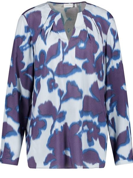 Gerry Weber Bluzka w kolorze błękitno-granatowym rozmiar: 40. Niebieskie bluzki Gerry Weber, bez wzorów, z wiskozy, bez kołnierzyka, bez ramiączek. Za 104.89 zł.