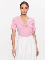 B.young Bluzka Paige 20813294 Różowy Regular Fit. Czerwone bluzki b.young, xl, bez wzorów, z bawełny, bez kołnierzyka, bez ramiączek. Za 119.99 zł.