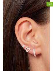 Lodie Silver 3-częściowy zestaw z cyrkoniami rozmiar: onesize. Szare kolczyki Lodie Silver, z cyrkonią, srebrne. Za 78.10 zł.