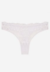 Białe Koronkowe Majtki Stringi z Bawełny Venalora. Białe stringi Born2be, bez wzorów, z bawełny. Za 9.99 zł.