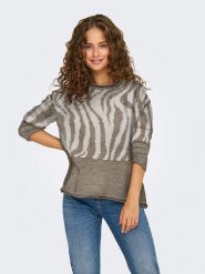 ONLY Sweter w kolorze szarobrązowym rozmiar: M. Brązowe swetry Only, m, bez wzorów, bez ramiączek. Za 132.36 zł.