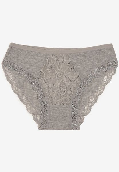 Szare Koronkowe Majtki Figi z Bawełny z Gumką w Pasie Amivia. Szare figi Renee, l, bez wzorów, z bawełny. Za 4.99 zł.