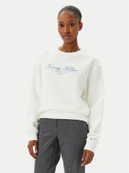 Tommy Hilfiger Bluza WW0WW45430 Écru Regular Fit. Bluzy TOMMY HILFIGER, xl, bez wzorów, z bawełny, bez kaptura. Za 329.99 zł.
