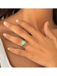 OR Carats Złoty pierścionek z kamieniem szlachetnym rozmiar: 54. Zielone pierścionki OR Carats, z ametystem, złote. Za 1,057.99 zł.