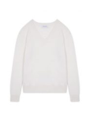 Perfect Cashmere Kaszmirowy sweter "Kalie" w kolorze białym rozmiar: S. Białe swetry Perfect Cashmere, s, bez wzorów, z kaszmiru, bez ramiączek. Za 444.95 zł.