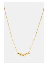 MOODE Naszyjnik "Iris" z elementem ozdobnym - dł. 42 cm rozmiar: onesize. Niebieskie naszyjniki MOODE, ze stali. Za 43.99 zł.