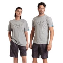 Koszulka Arena T-Shirt Logo Cotton. Szare koszulki sportowe Arena, bez wzorów, z bawełny, bez ramiączek. Za 119.99 zł.