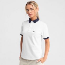 Koszulka golfowa polo Pique Valderrama. Białe koszulki polo SIROKO, xl, bez wzorów, z dzianiny, bez kołnierzyka, bez ramiączek. Za 169.00 zł.