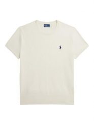 Polo Ralph Lauren T-Shirt 211971872003 Écru Slim Fit. Koszulki polo Polo Ralph Lauren, m, bez wzorów, z bawełny, bez kołnierzyka, bez ramiączek. Za 769.99 zł.