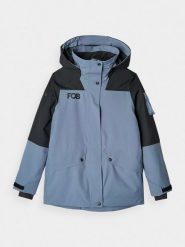 4F Kurtka snowboardowa membrana 10000 damska - granatowa XL. Niebieskie kurtki narciarskie 4f, m, bez wzorów, z dzianiny, z kapturem, narciarskie. W wyprzedaży za 399.99 zł.