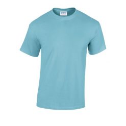 Ciężka Bawełniana Koszulka Unisex Dla Dorosłych. Niebieskie bluzki GILDAN, m, bez wzorów, z bawełny, sportowe, bez kołnierzyka, bez ramiączek. Za 30.99 zł.