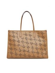 Tommy Hilfiger Torebka Th City AW0AW17501 Brązowy. Brązowe shopper TOMMY HILFIGER, bez wzorów, ze skóry, bez dodatków. Za 799.99 zł.