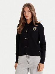 Morgan Kardigan 252-MTEDDY Czarny Regular Fit. Czarne kardigany Morgan, xl, bez wzorów, z syntetyku. Za 329.99 zł.