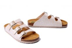 DR. BRINKMANN 700713-81 offwhite, klapki damskie. Brązowe klapki Dr. Brinkmann, bez wzorów, bez obcasa. Za 143.43 zł.