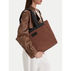 Torebka Nine West. Brązowe shopper Nine West, bez wzorów, bez dodatków. Za 249.99 zł.