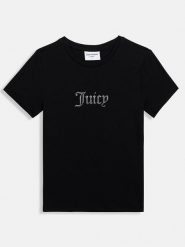 Juicy Couture Koszulka w kolorze czarnym rozmiar: XS. Czarne bluzki Juicy Couture, xs, bez wzorów, bez kołnierzyka, bez ramiączek. Za 152.99 zł.