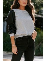 Milan Kiss Bluza w kolorze szaro-czarnym rozmiar: S. Czarne bluzy Milan Kiss, s, bez wzorów, bez kaptura. Za 107.95 zł.