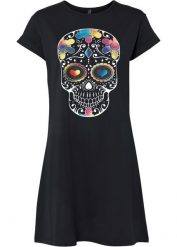 Sukienka shirtowa z czystej bawełny organicznej. Czarne sukienki bonprix, bez wzorów, z bawełny, bez kołnierzyka, bez ramiączek, mini. Za 74.99 zł.