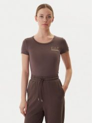 EA7 Emporio Armani T-Shirt 8NTT65 TJDQZ U6063 Brązowy Slim Fit. Brązowe t-shirty EA7 Emporio Armani, xs, bez wzorów, z bawełny, bez kołnierzyka, bez ramiączek. Za 369.99 zł.