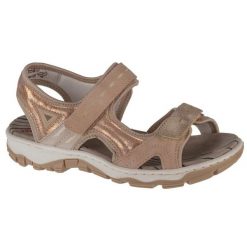 Sandały Rieker Sandals 68866-31 różowe. Czerwone sandały bez wzorów, z gumy, z otwartym noskiem, bez obcasa, bez zapięcia. Za 473.76 zł.