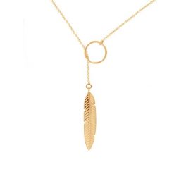 Naszyjnik Pióro pozłacany. Żółte naszyjniki Lilou, pozłacane. Za 289.00 zł.