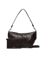 Calvin Klein Torebka Woven Shoulder Bag LV04F3546G Brązowy. Brązowe torebki klasyczne Calvin Klein, bez wzorów, ze skóry, bez dodatków. Za 569.99 zł.