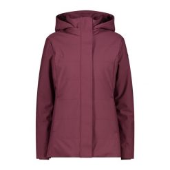 Kurtka parka damska z kapturem softshell CMP. Czerwone kurtki CMP, bez wzorów, z softshellu, z kapturem. Za 633.00 zł.