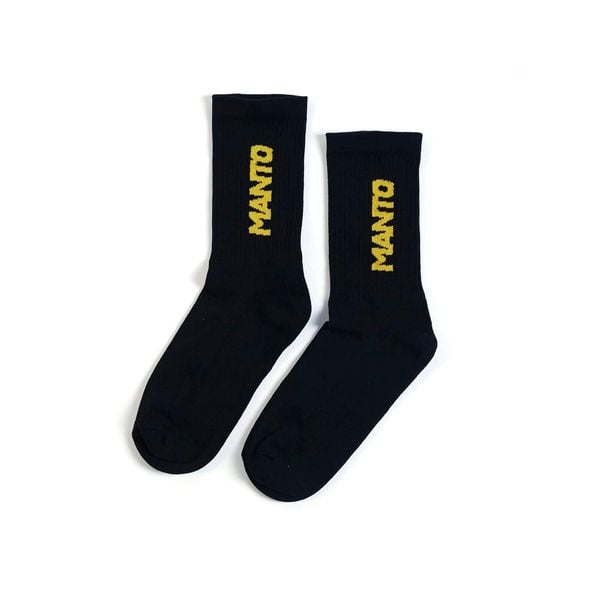 Skarpetki sportowe Manto Logotype 23. Czarne skarpety MANTO, bez wzorów, z bawełny. Za 49.99 zł.