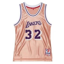 Koszulka kobieca NBA Los Angeles Lakers Magic Johnson. Czerwone bluzki Mitchell & Ness, bez wzorów, sportowe, bez kołnierzyka, bez ramiączek. W wyprzedaży za 650.00 zł.