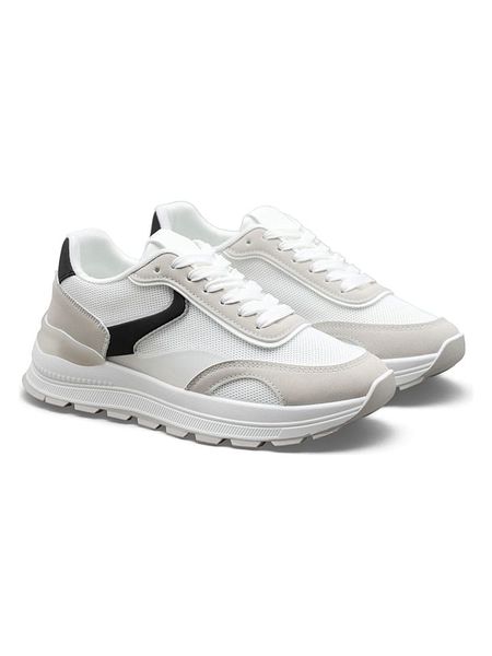 C'M Sneakersy w kolorze biało-szarym rozmiar: 37. Białe trampki C'M, bez wzorów, bez zapięcia. Za 129.95 zł.