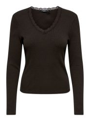 ONLY Koszulka w kolorze brązowym rozmiar: XS. Brązowe bluzki Only, xs, bez wzorów, z koronki, bez kołnierzyka, bez ramiączek. Za 47.95 zł.