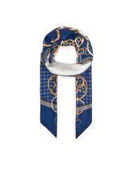 Guess Chusta AW5348 POL03 Niebieski. Niebieskie rękawiczki Guess, z aplikacjami, z materiału. Za 219.99 zł.