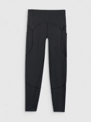 4F Legginsy sportowe w kolorze czarnym rozmiar: XS. Czarne legginsy 4f, xs, bez wzorów, z materiału, z podwyższonym stanem, outdoorowe. Za 101.23 zł.