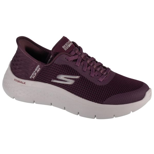 Buty sportowe Sneakersy damskie, Slip-Ins: GO WALK Flex - Grand Entry. Brązowe obuwie sportowe Skechers, bez zapięcia, trekkingowe, Skechers Sport. Za 383.57 zł.