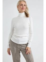 Josephine & Co Golf "Saar" w kolorze białym rozmiar: L. Białe golfy Josephine & Co, l, bez wzorów, prążkowane, bez ramiączek. Za 131.12 zł.