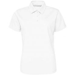 Damska Koszulka Polo. Białe bluzki JUST COOL, bez wzorów, bez kołnierzyka, bez ramiączek. Za 65.99 zł.