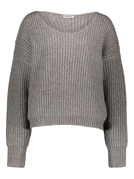 Sublevel Sweter w kolorze szarym rozmiar: XXL. Szare swetry Sublevel, xxl, bez wzorów, ze splotem, bez ramiączek. Za 56.53 zł.